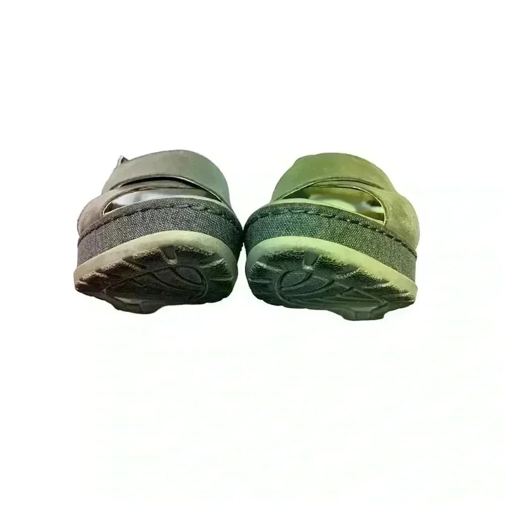 B.O.C. GREY WEDGE WOMEN’S SLINGBACK SANDALS•SIZE 9•GENUINE LEATHER•